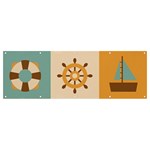 Nautical Elements Collection Banner and Sign 12  x 4 