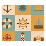 Nautical Elements Collection Premium Plush Fleece Blanket (Small)