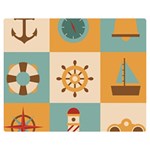 Nautical Elements Collection Premium Plush Fleece Blanket (Medium)
