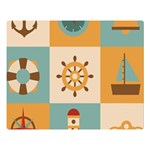 Nautical Elements Collection Premium Plush Fleece Blanket (Large)