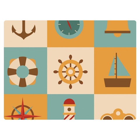 Nautical Elements Collection Premium Plush Fleece Blanket (Extra Small) from ArtsNow.com 40 x30  Blanket Front
