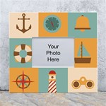 Nautical Elements Collection White Wall Photo Frame 5  x 7 