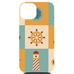 Nautical Elements Collection iPhone 14 Black UV Print Case