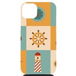 Nautical Elements Collection iPhone 14 Plus Black UV Print Case