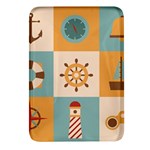Nautical Elements Collection Rectangular Glass Fridge Magnet (4 pack)