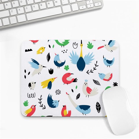Vector Set Isolates With Cute Birds Scandinavian Style Small Mousepad from ArtsNow.com Front