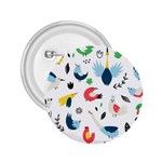 Vector Set Isolates With Cute Birds Scandinavian Style 2.25  Buttons