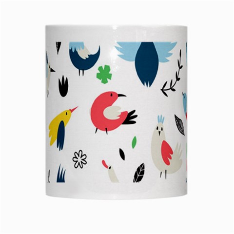 Vector Set Isolates With Cute Birds Scandinavian Style White Mug from ArtsNow.com Center