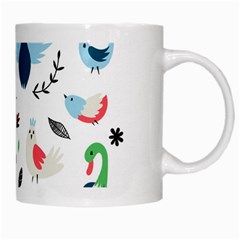 Vector Set Isolates With Cute Birds Scandinavian Style White Mug from ArtsNow.com Right