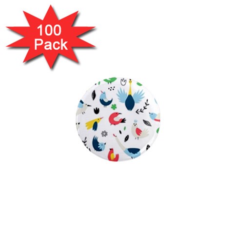 Vector Set Isolates With Cute Birds Scandinavian Style 1  Mini Magnets (100 pack)  from ArtsNow.com Front
