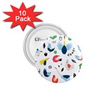 Vector Set Isolates With Cute Birds Scandinavian Style 1.75  Buttons (10 pack)