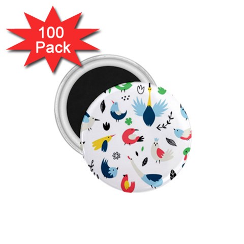 Vector Set Isolates With Cute Birds Scandinavian Style 1.75  Magnets (100 pack)  from ArtsNow.com Front