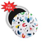 Vector Set Isolates With Cute Birds Scandinavian Style 2.25  Magnets (10 pack) 