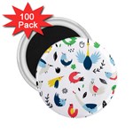 Vector Set Isolates With Cute Birds Scandinavian Style 2.25  Magnets (100 pack) 