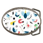 Vector Set Isolates With Cute Birds Scandinavian Style Belt Buckles