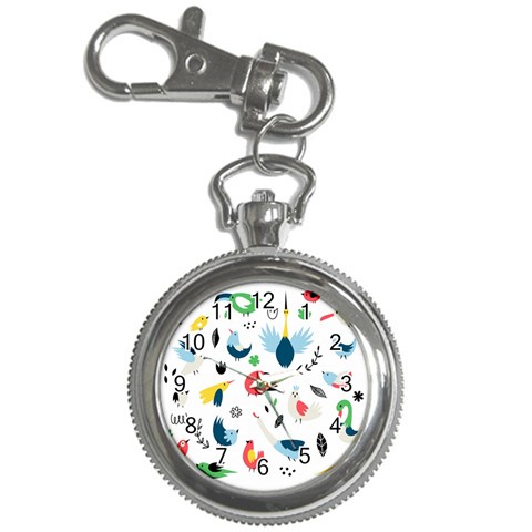 Vector Set Isolates With Cute Birds Scandinavian Style Key Chain Watches from ArtsNow.com Front