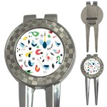 Vector Set Isolates With Cute Birds Scandinavian Style 3-in-1 Golf Divots