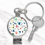 Vector Set Isolates With Cute Birds Scandinavian Style Nail Clippers Key Chain