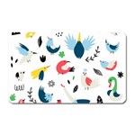 Vector Set Isolates With Cute Birds Scandinavian Style Magnet (Rectangular)