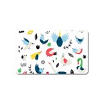 Vector Set Isolates With Cute Birds Scandinavian Style Magnet (Name Card)