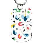 Vector Set Isolates With Cute Birds Scandinavian Style Dog Tag (One Side)