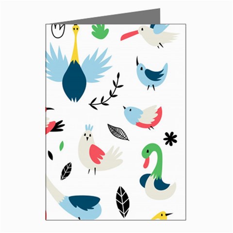 Vector Set Isolates With Cute Birds Scandinavian Style Greeting Cards (Pkg of 8) from ArtsNow.com Left
