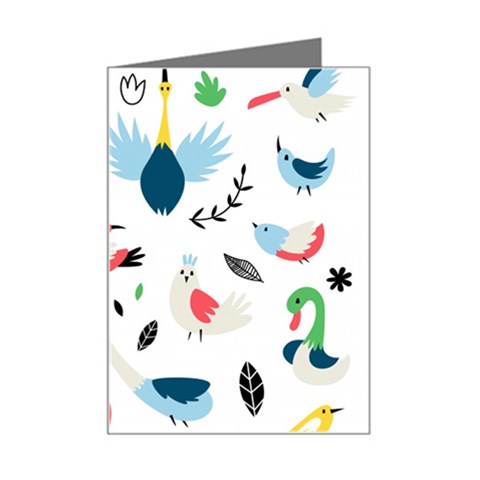 Vector Set Isolates With Cute Birds Scandinavian Style Mini Greeting Card from ArtsNow.com Left