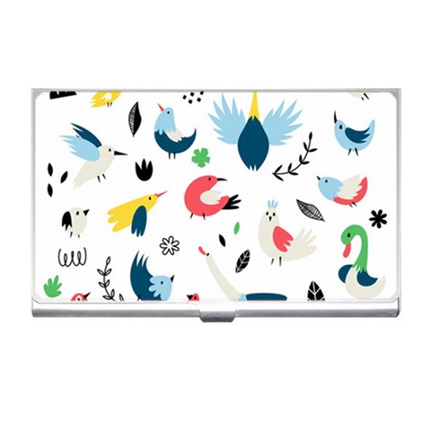 Vector Set Isolates With Cute Birds Scandinavian Style Business Card Holder from ArtsNow.com Front