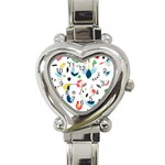 Vector Set Isolates With Cute Birds Scandinavian Style Heart Italian Charm Watch
