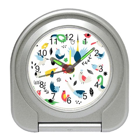 Vector Set Isolates With Cute Birds Scandinavian Style Travel Alarm Clock from ArtsNow.com Front