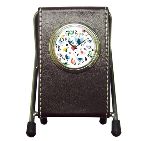 Vector Set Isolates With Cute Birds Scandinavian Style Pen Holder Desk Clock from ArtsNow.com Front