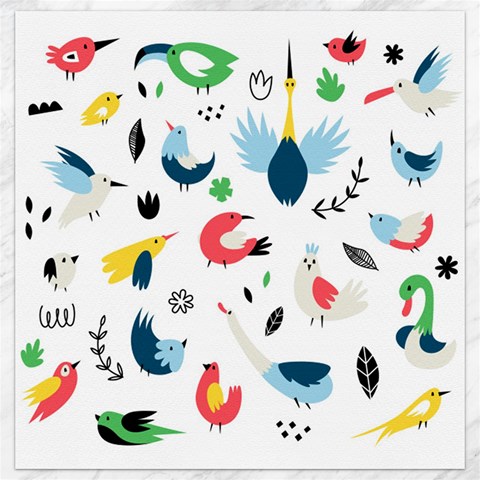 Vector Set Isolates With Cute Birds Scandinavian Style Canvas 12  x 12  from ArtsNow.com 11.4 x11.56  Canvas - 1
