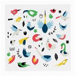 Vector Set Isolates With Cute Birds Scandinavian Style Medium Glasses Cloth