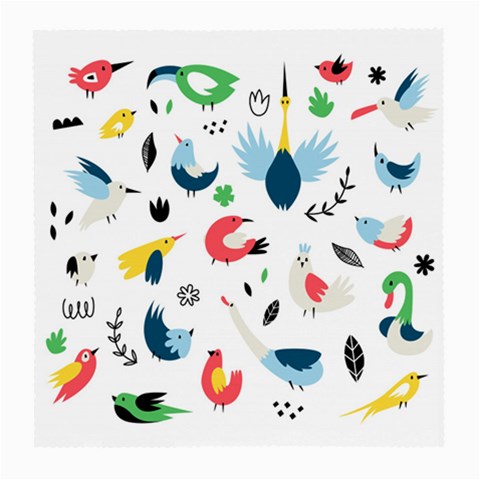 Vector Set Isolates With Cute Birds Scandinavian Style Medium Glasses Cloth (2 Sides) from ArtsNow.com Front
