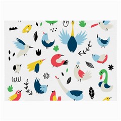 Vector Set Isolates With Cute Birds Scandinavian Style Large Glasses Cloth (2 Sides) from ArtsNow.com Back