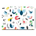 Vector Set Isolates With Cute Birds Scandinavian Style Large Doormat