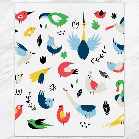 Vector Set Isolates With Cute Birds Scandinavian Style Canvas 11  x 14  from ArtsNow.com 10.95 x13.48  Canvas - 1