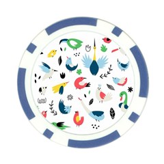 Vector Set Isolates With Cute Birds Scandinavian Style Poker Chip Card Guard from ArtsNow.com Back