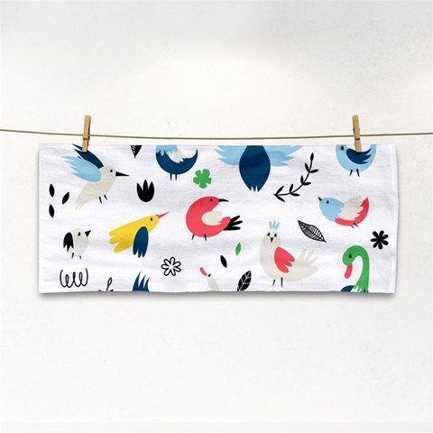 Vector Set Isolates With Cute Birds Scandinavian Style Hand Towel from ArtsNow.com Front