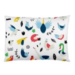 Vector Set Isolates With Cute Birds Scandinavian Style Pillow Case