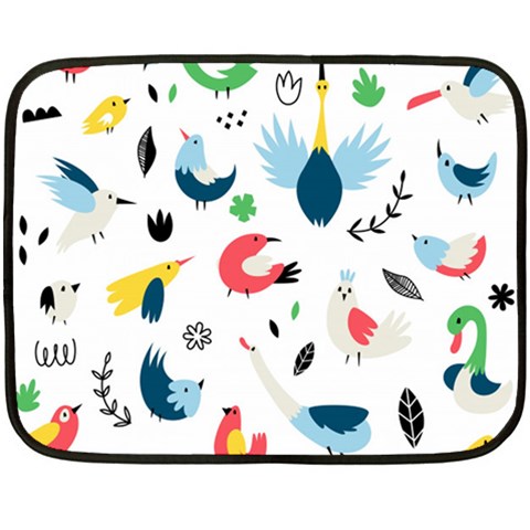 Vector Set Isolates With Cute Birds Scandinavian Style Fleece Blanket (Mini) from ArtsNow.com 35 x27  Blanket