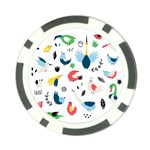 Vector Set Isolates With Cute Birds Scandinavian Style Poker Chip Card Guard (10 pack)