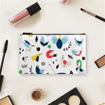 Vector Set Isolates With Cute Birds Scandinavian Style Cosmetic Bag (Small)