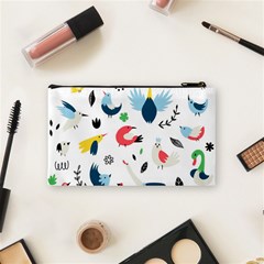 Vector Set Isolates With Cute Birds Scandinavian Style Cosmetic Bag (Small) from ArtsNow.com Back