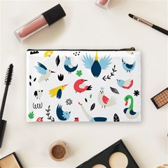 Vector Set Isolates With Cute Birds Scandinavian Style Cosmetic Bag (Medium) from ArtsNow.com Back