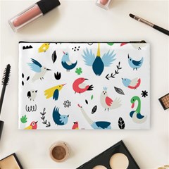 Vector Set Isolates With Cute Birds Scandinavian Style Cosmetic Bag (Large) from ArtsNow.com Back