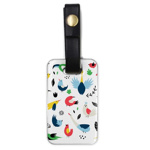 Vector Set Isolates With Cute Birds Scandinavian Style Luggage Tag (one side) from ArtsNow.com Front