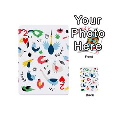 Vector Set Isolates With Cute Birds Scandinavian Style Playing Cards 54 Designs (Mini) from ArtsNow.com Front - Heart2