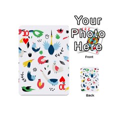 Vector Set Isolates With Cute Birds Scandinavian Style Playing Cards 54 Designs (Mini) from ArtsNow.com Front - Heart10