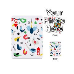 Queen Vector Set Isolates With Cute Birds Scandinavian Style Playing Cards 54 Designs (Mini) from ArtsNow.com Front - HeartQ